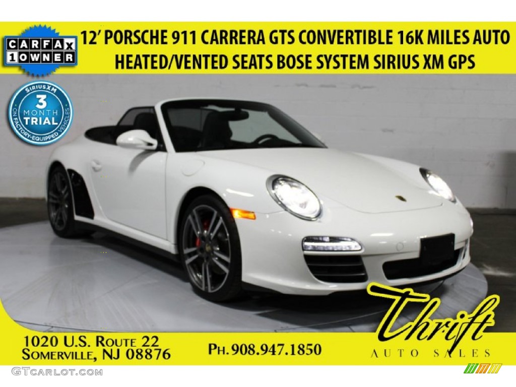 2012 911 Carrera GTS Cabriolet - Carrara White / Black photo #1