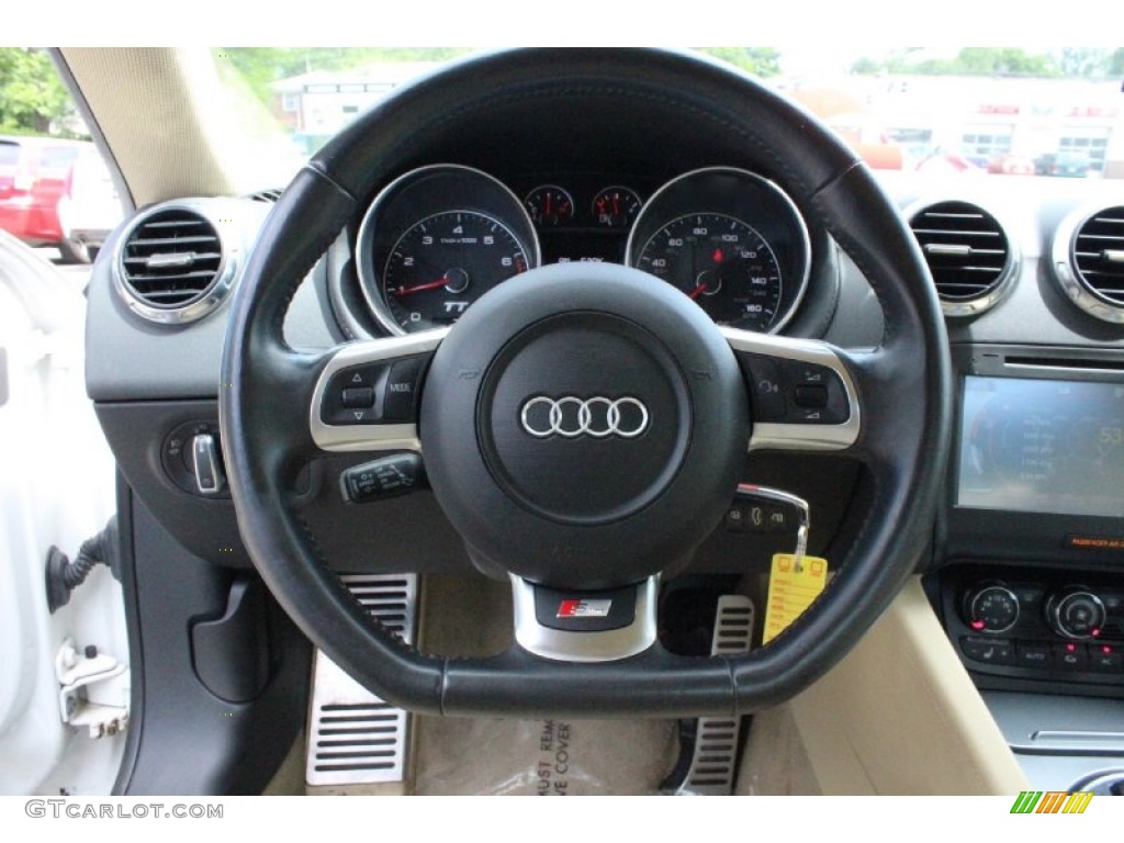 2009 TT 2.0T quattro Coupe - Ibis White / Luxor Beige photo #15