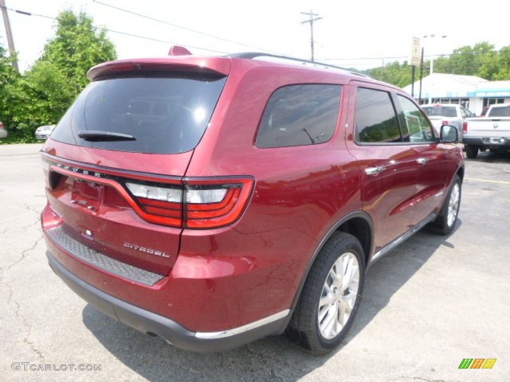 2015 Durango Citadel AWD - Deep Cherry Red Crystal Pearl / Black photo #5