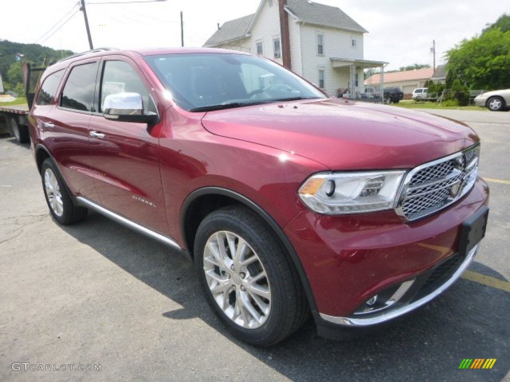 2015 Durango Citadel AWD - Deep Cherry Red Crystal Pearl / Black photo #8