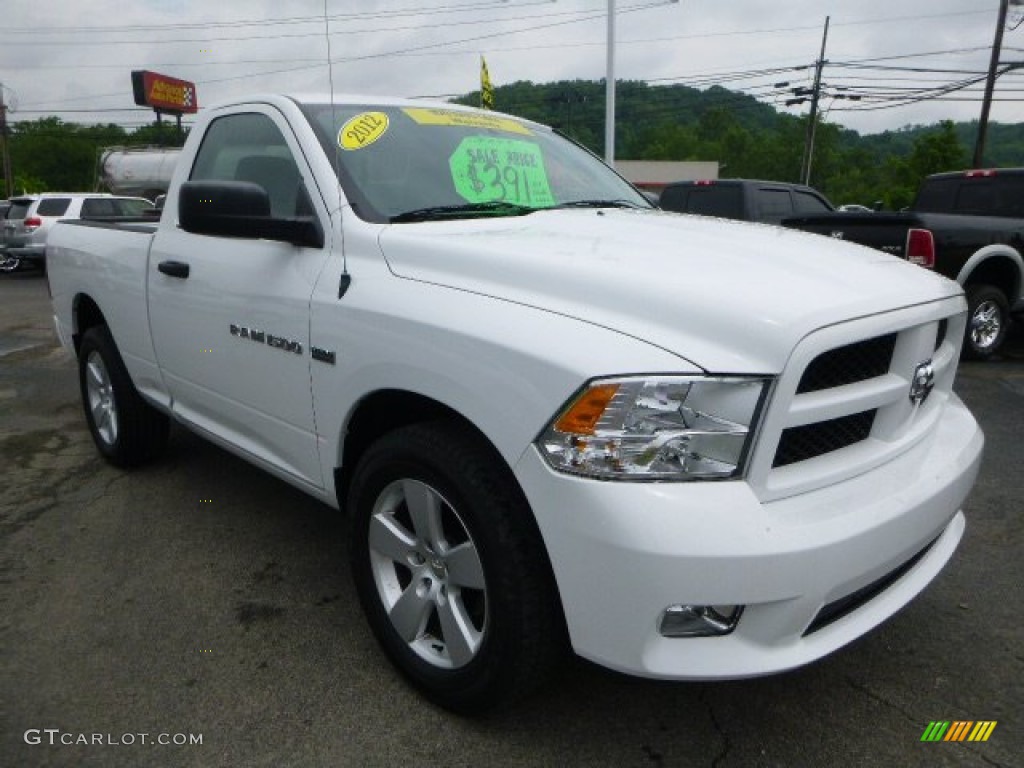 2012 Ram 1500 ST Regular Cab 4x4 - Bright White / Dark Slate Gray/Medium Graystone photo #9