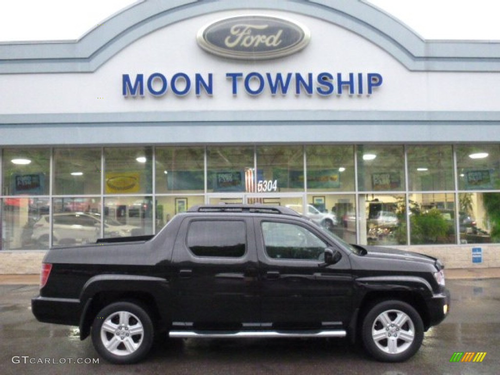 2010 Ridgeline RTL - Crystal Black Pearl / Black photo #1