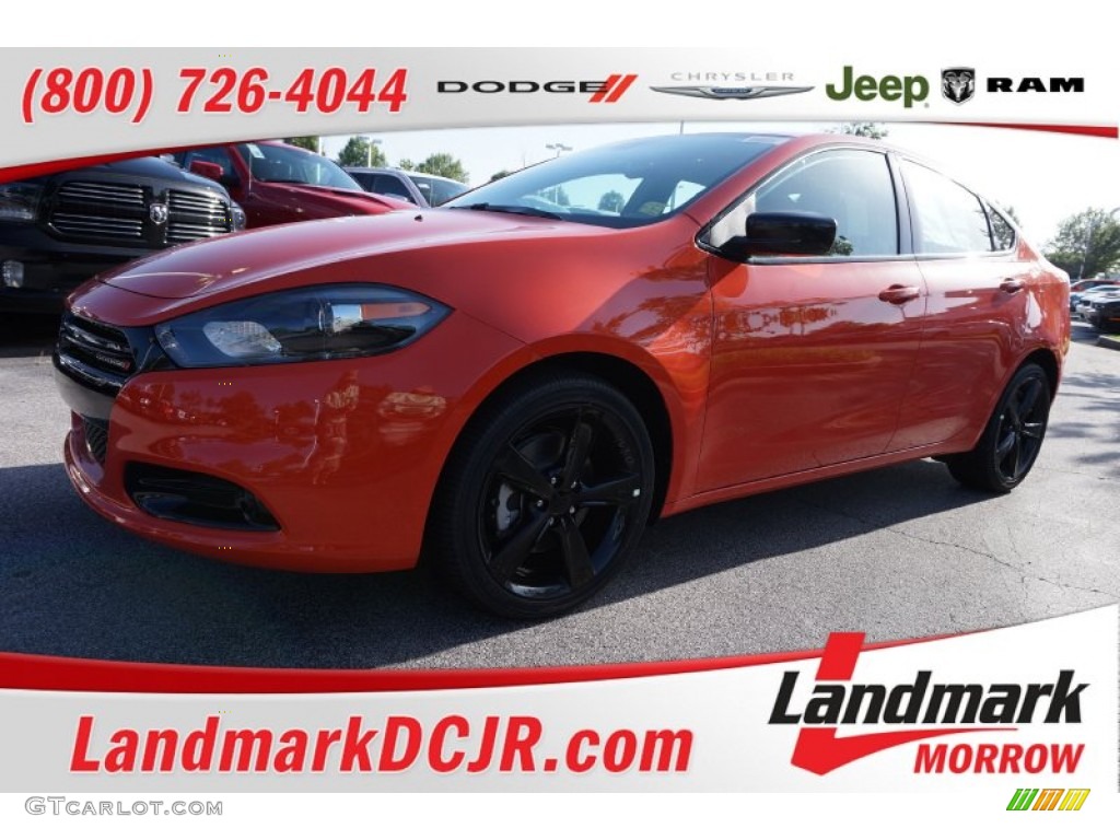 2015 Dart SXT - Vitamin C / Black/Light Tungsten Accent Stitching photo #1