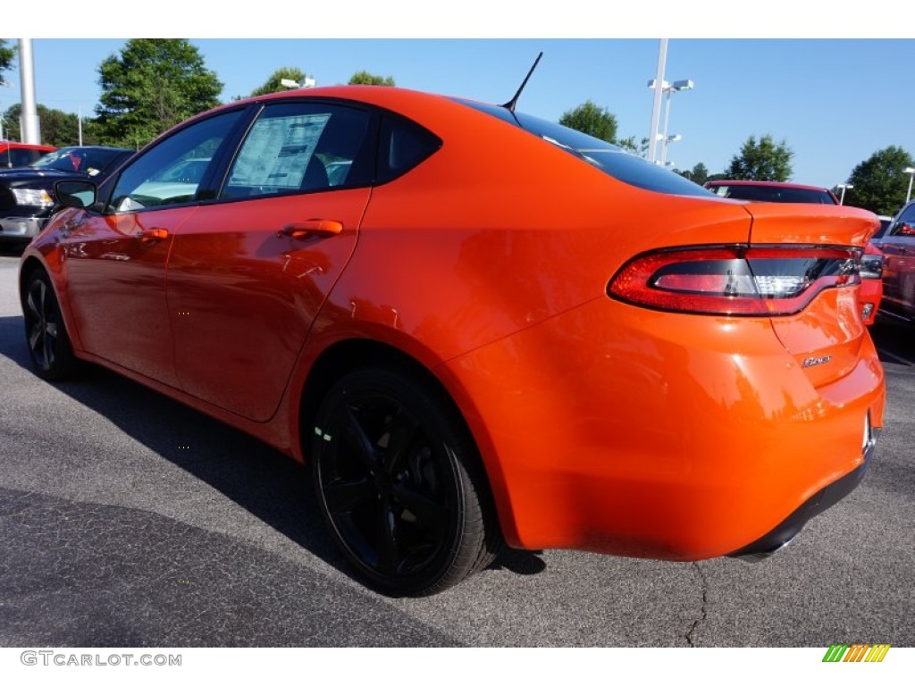2015 Dart SXT - Vitamin C / Black/Light Tungsten Accent Stitching photo #2