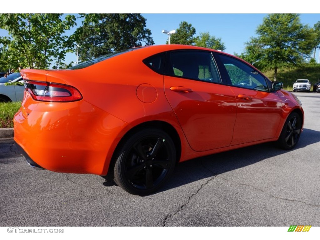 2015 Dart SXT - Vitamin C / Black/Light Tungsten Accent Stitching photo #3