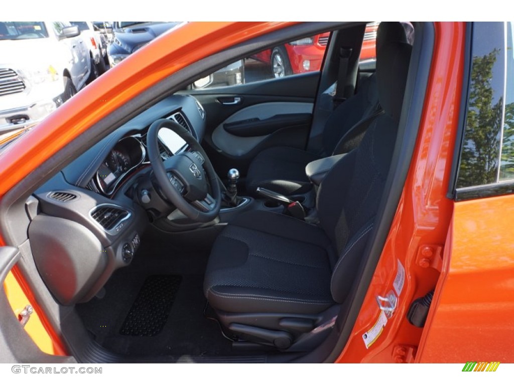 2015 Dart SXT - Vitamin C / Black/Light Tungsten Accent Stitching photo #6