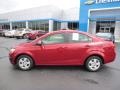 2013 Crystal Red Tintcoat Chevrolet Sonic LS Sedan  photo #2