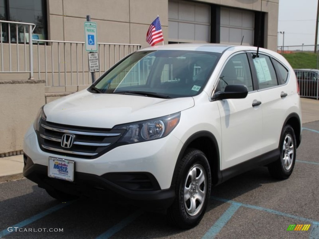 2013 CR-V LX AWD - White Diamond Pearl / Gray photo #1