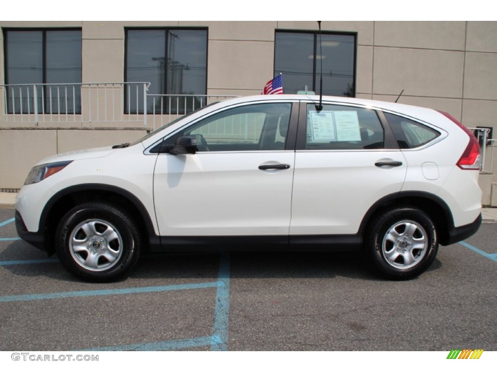 2013 CR-V LX AWD - White Diamond Pearl / Gray photo #3