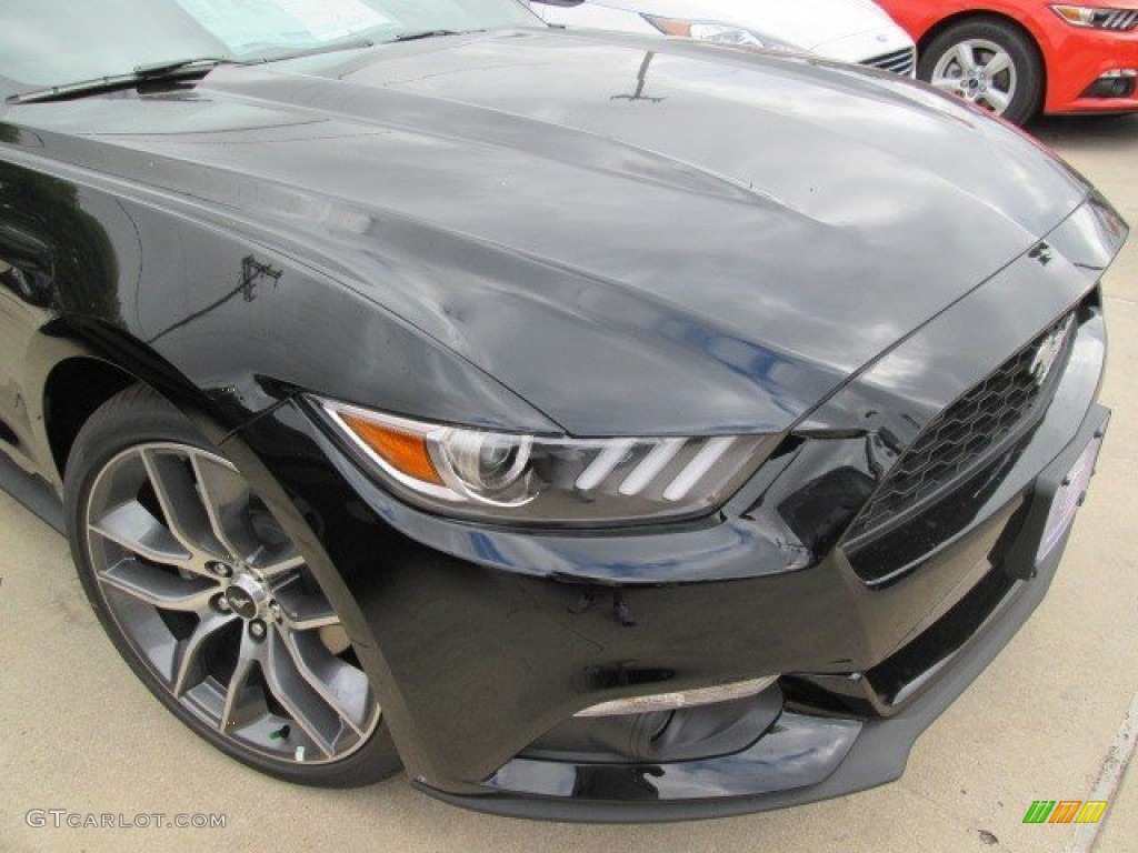 2015 Mustang EcoBoost Premium Convertible - Black / Ebony photo #2
