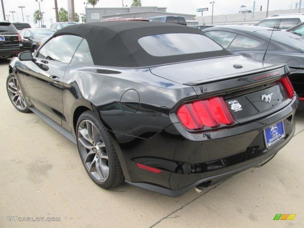 2015 Mustang EcoBoost Premium Convertible - Black / Ebony photo #9