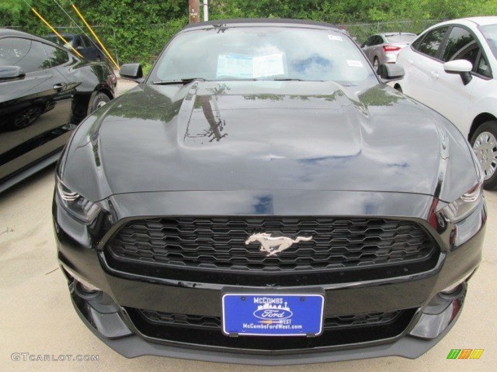 2015 Mustang EcoBoost Premium Convertible - Black / Ebony photo #11