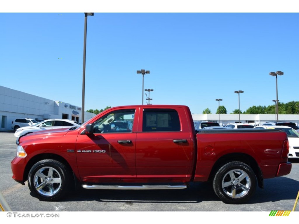 2012 Ram 1500 Express Crew Cab - Deep Molten Red Pearl / Dark Slate Gray/Medium Graystone photo #6