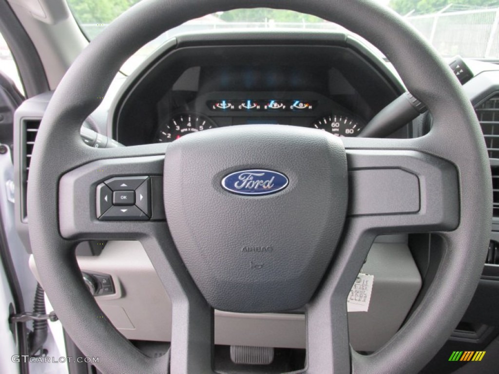 2015 Ford F150 XL Regular Cab Medium Earth Gray Steering Wheel Photo #104784094