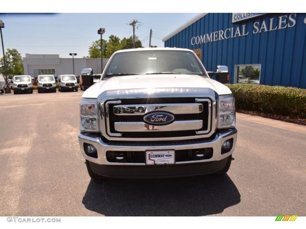 2015 F250 Super Duty XLT Crew Cab 4x4 - Oxford White / Steel photo #2