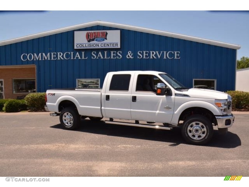 2015 F250 Super Duty XLT Crew Cab 4x4 - Oxford White / Steel photo #3