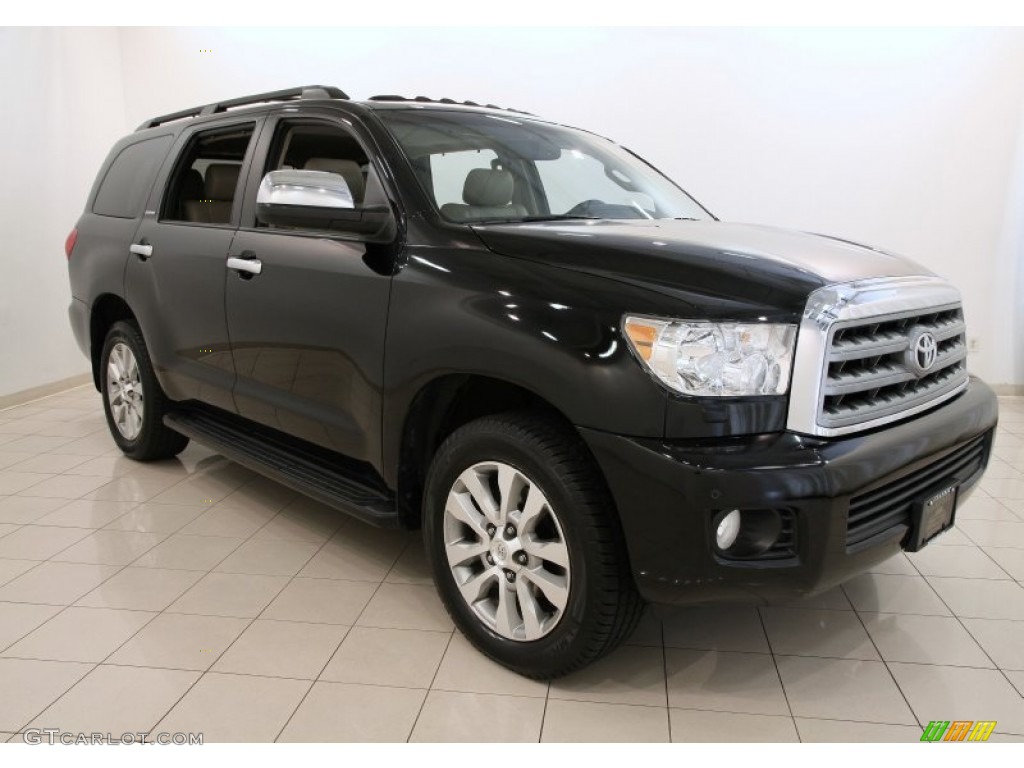 2012 Sequoia Limited 4WD - Black / Sand Beige photo #1