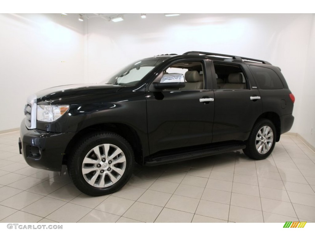 2012 Sequoia Limited 4WD - Black / Sand Beige photo #3