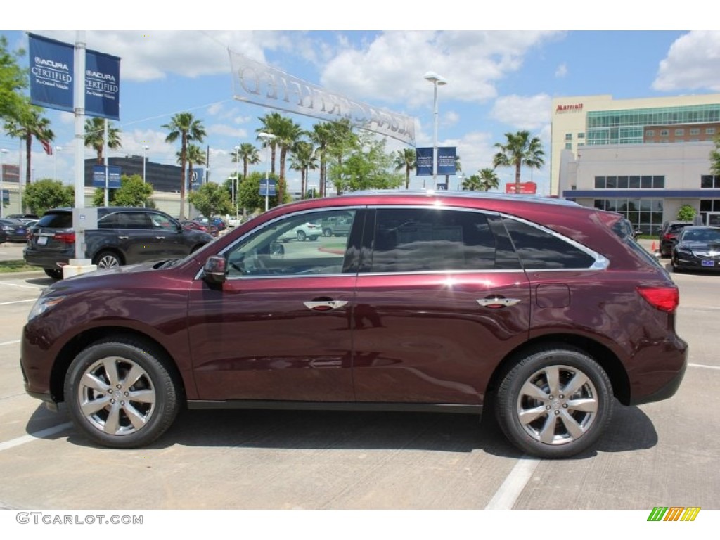 Dark Cherry Pearl 2016 Acura MDX SH-AWD Advance Exterior Photo #104793712
