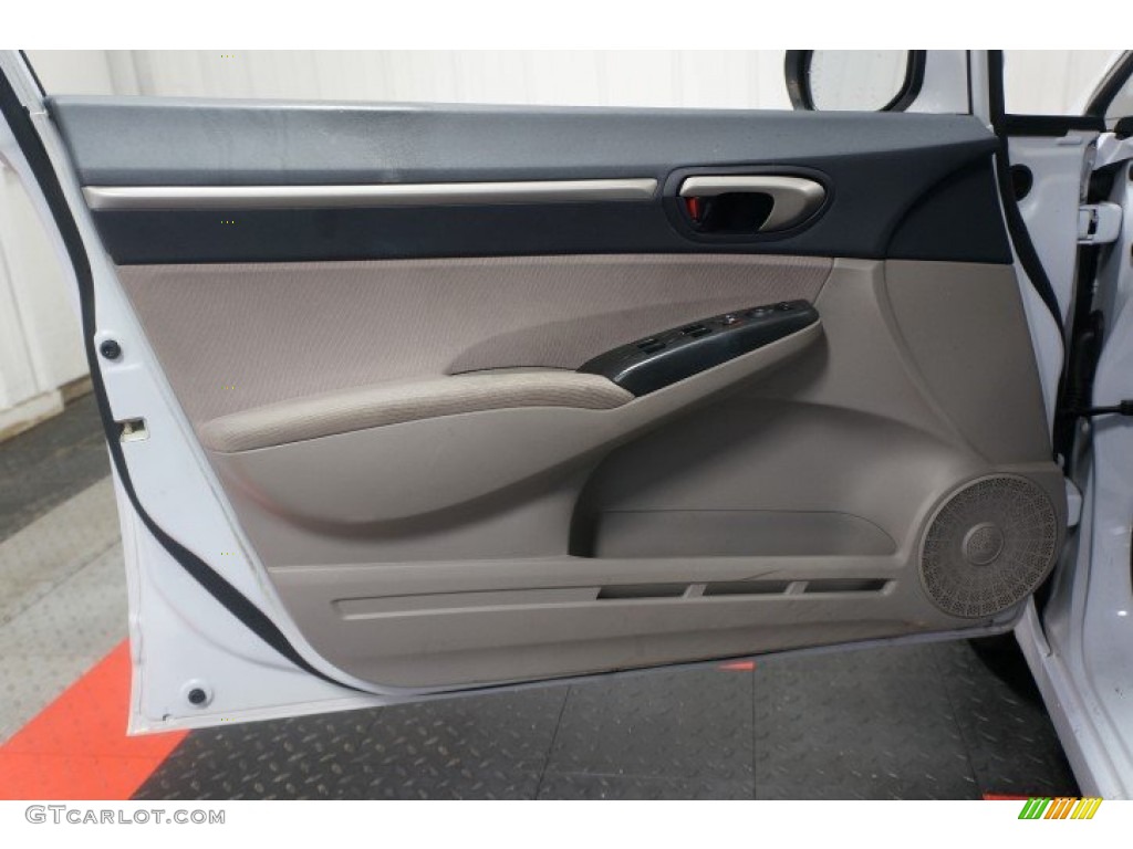 2009 Civic Hybrid Sedan - Spectrum White Pearl / Blue photo #12