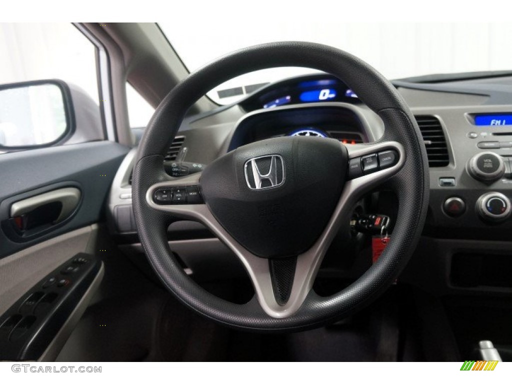 2009 Civic Hybrid Sedan - Spectrum White Pearl / Blue photo #23