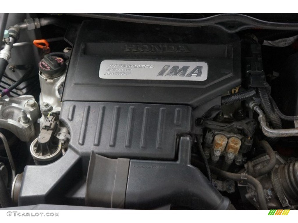 2009 Civic Hybrid Sedan - Spectrum White Pearl / Blue photo #36