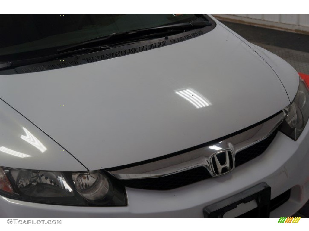 2009 Civic Hybrid Sedan - Spectrum White Pearl / Blue photo #40