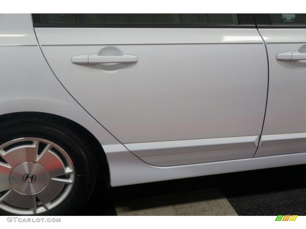 2009 Civic Hybrid Sedan - Spectrum White Pearl / Blue photo #47
