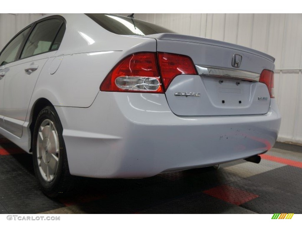 2009 Civic Hybrid Sedan - Spectrum White Pearl / Blue photo #53