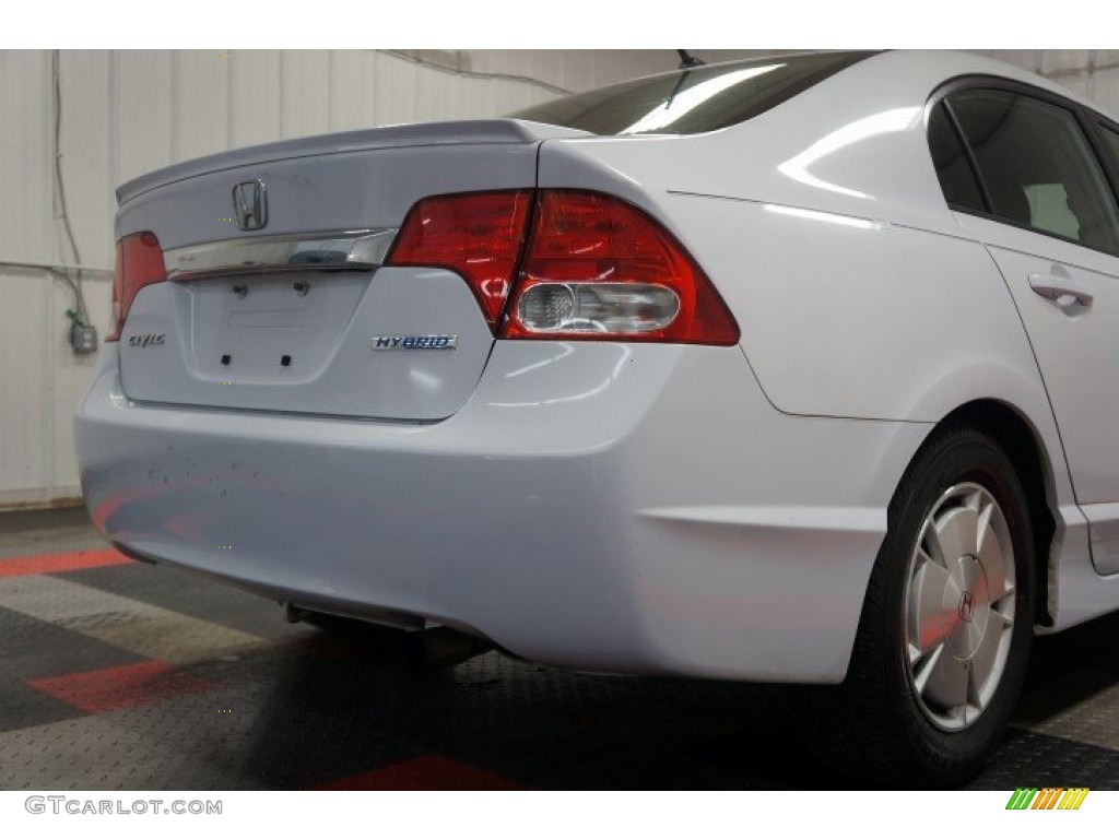 2009 Civic Hybrid Sedan - Spectrum White Pearl / Blue photo #54
