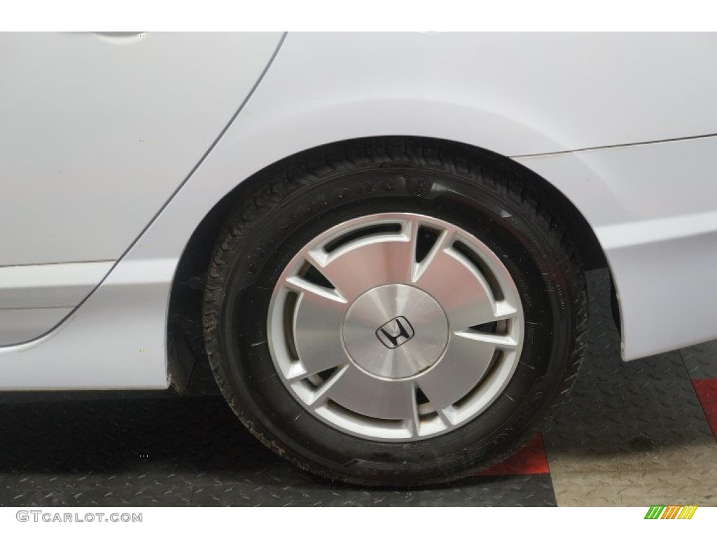 2009 Civic Hybrid Sedan - Spectrum White Pearl / Blue photo #57