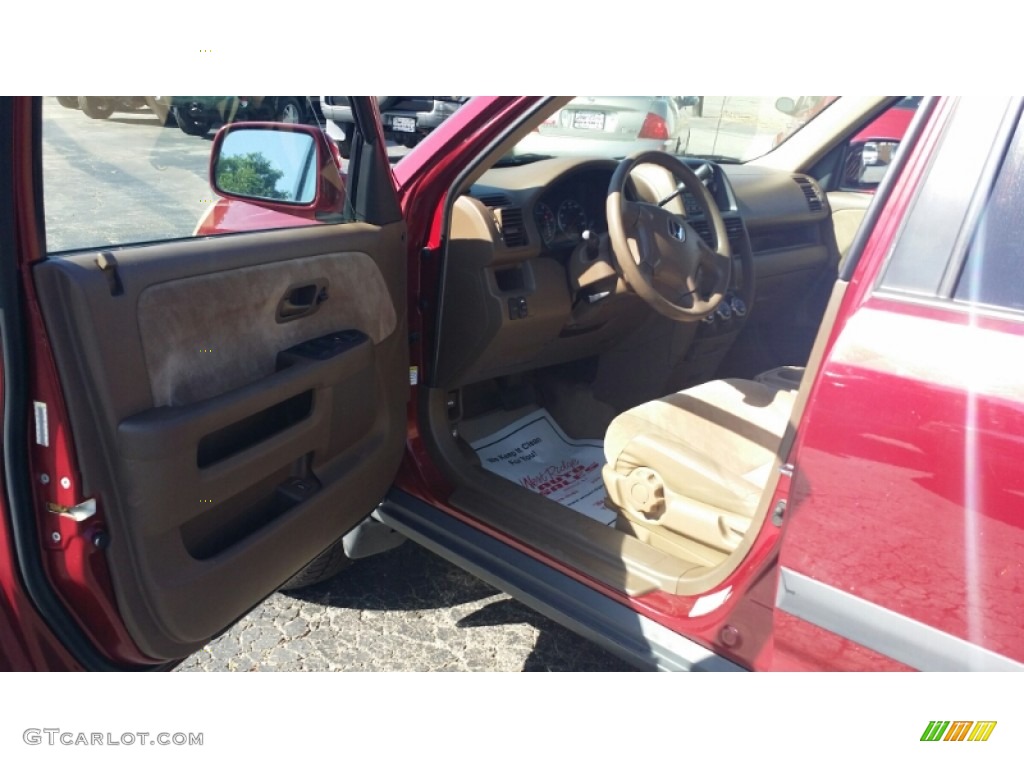 2002 CR-V EX 4WD - Chianti Red Pearl / Saddle photo #15