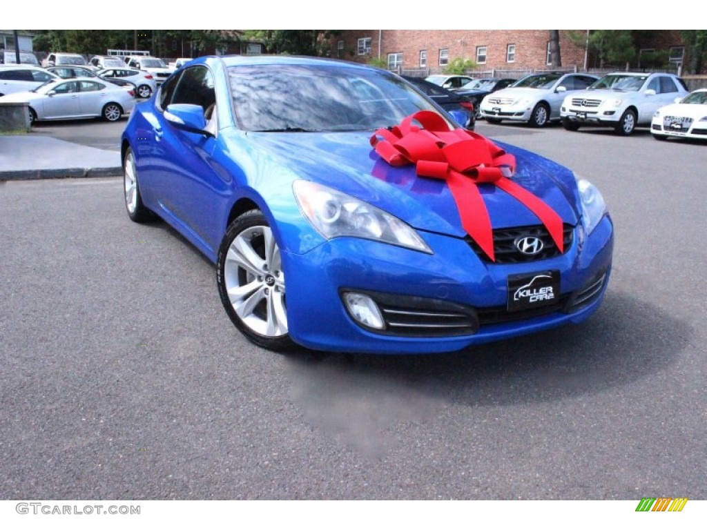 2010 Genesis Coupe 3.8 Track - Mirabeau Blue / Brown photo #1