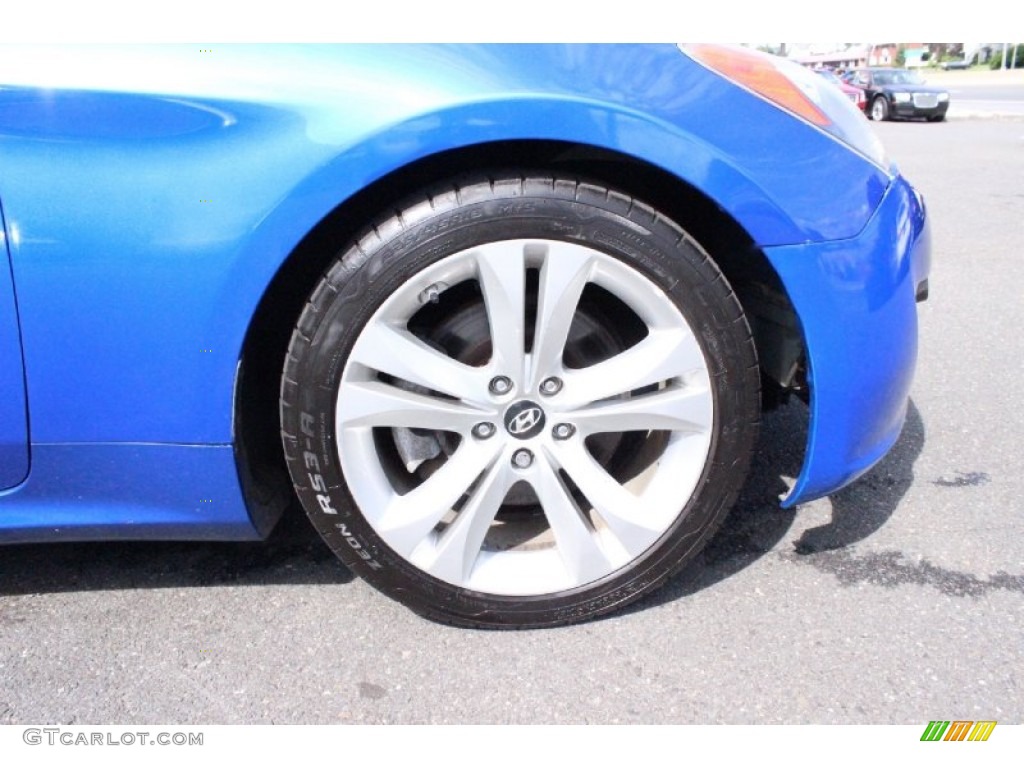 2010 Genesis Coupe 3.8 Track - Mirabeau Blue / Brown photo #26