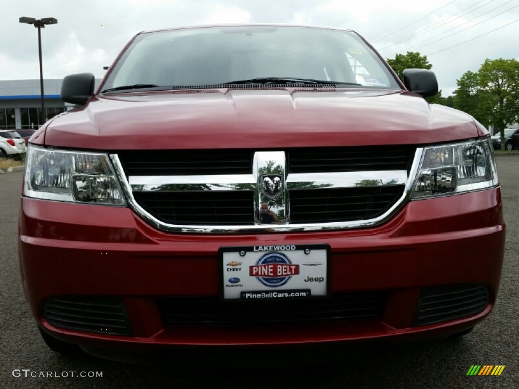 2010 Journey SE - Inferno Red Crystal Pearl Coat / Dark Slate Gray photo #2