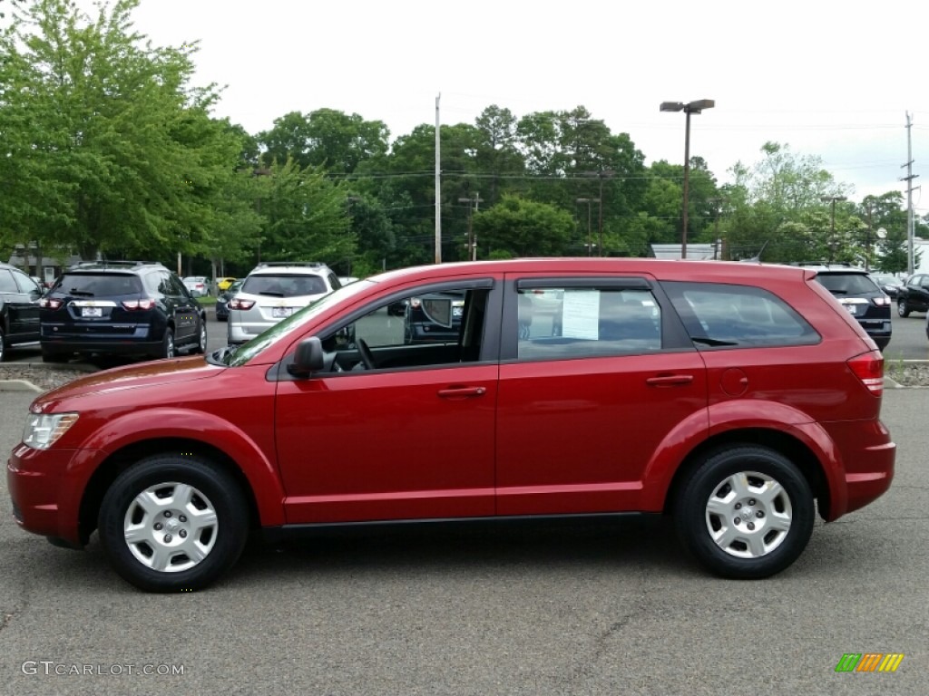 2010 Journey SE - Inferno Red Crystal Pearl Coat / Dark Slate Gray photo #11