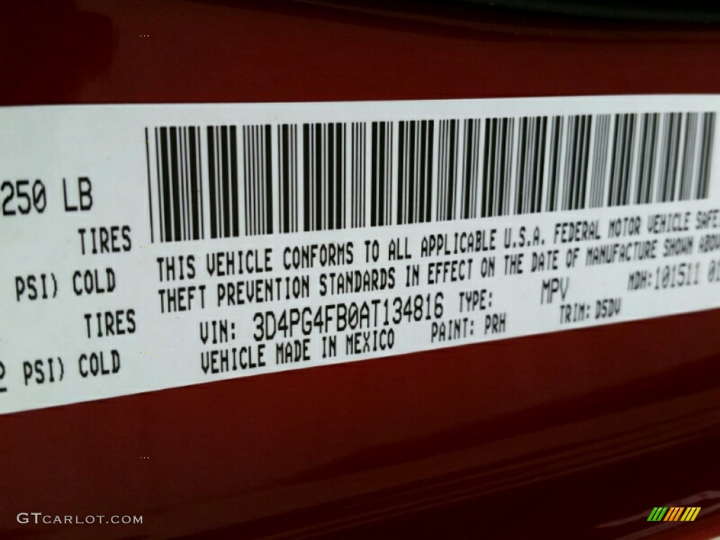 2010 Journey SE - Inferno Red Crystal Pearl Coat / Dark Slate Gray photo #18