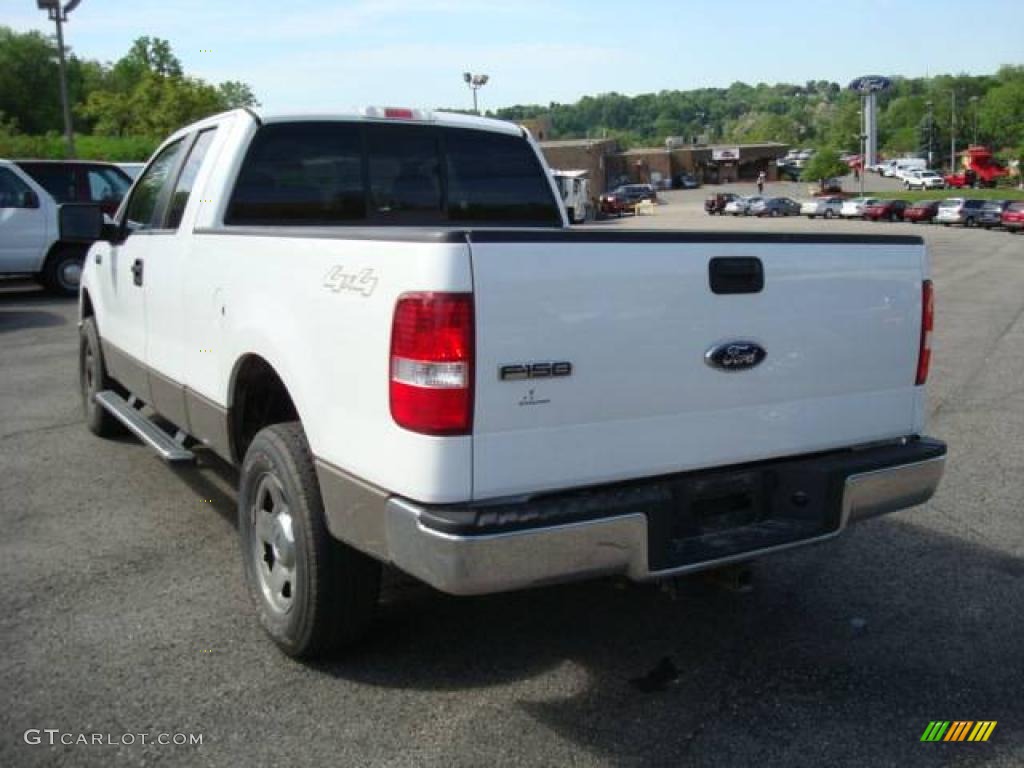 2006 F150 XLT SuperCab 4x4 - Oxford White / Tan photo #5