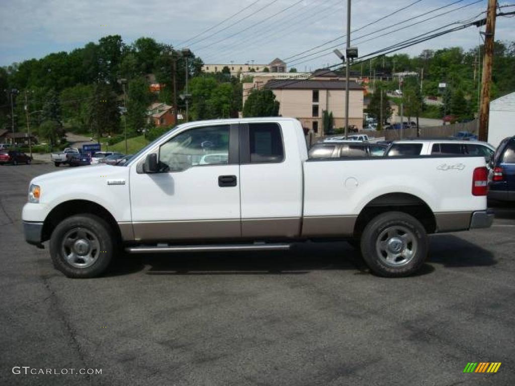 2006 F150 XLT SuperCab 4x4 - Oxford White / Tan photo #6