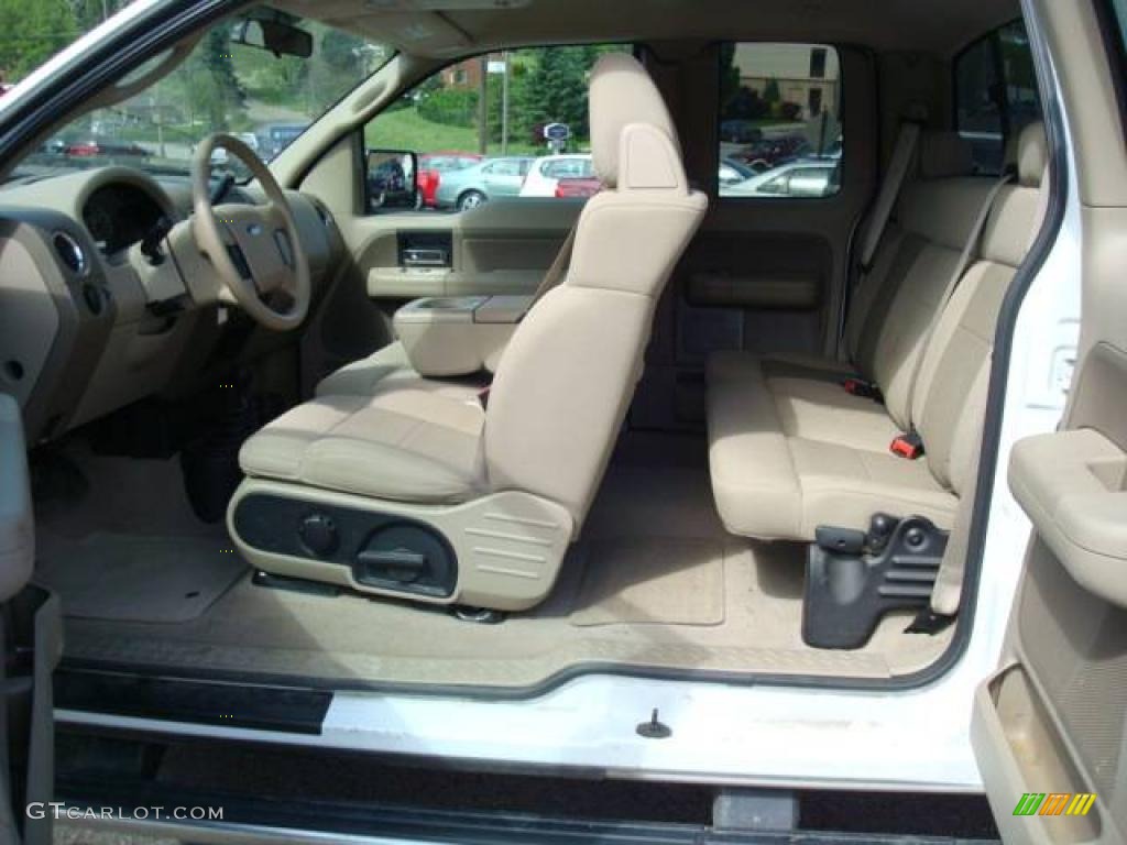 2006 F150 XLT SuperCab 4x4 - Oxford White / Tan photo #13