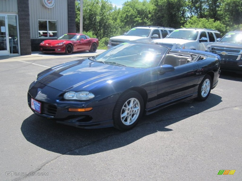 2001 Camaro Z28 Convertible - Navy Blue Metallic / Neutral photo #3