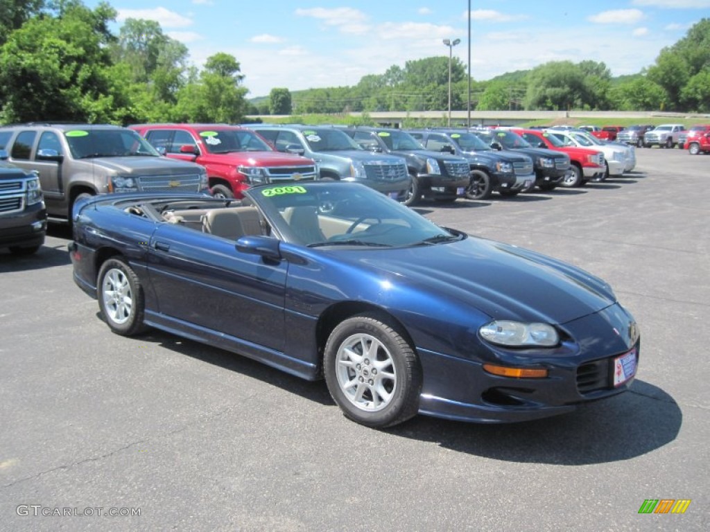 2001 Camaro Z28 Convertible - Navy Blue Metallic / Neutral photo #6