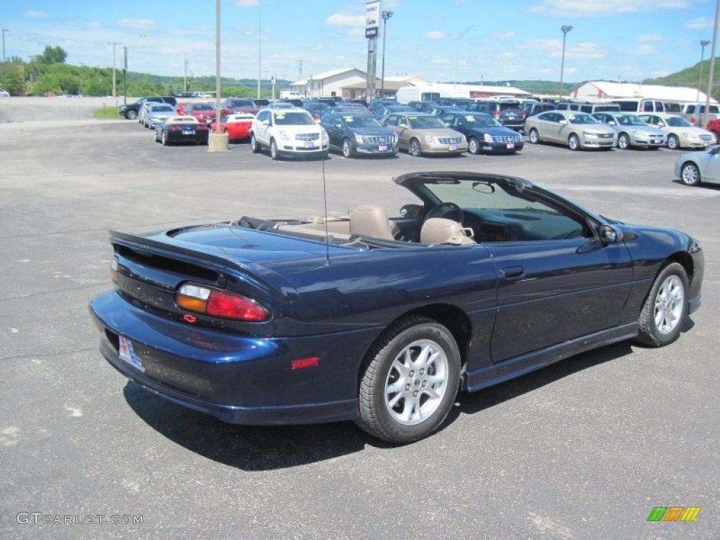 2001 Camaro Z28 Convertible - Navy Blue Metallic / Neutral photo #10