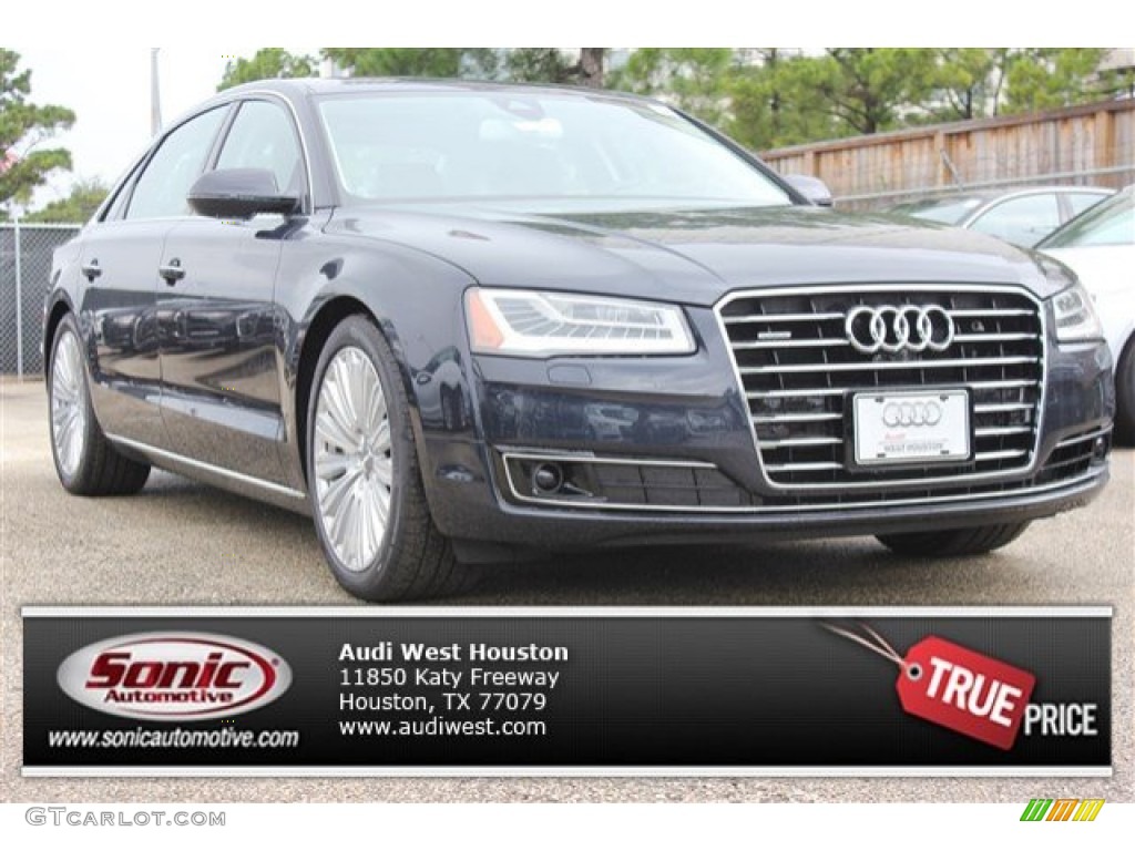 2015 A8 L 3.0T quattro - Moonlight Blue Metallic / Nougat Brown photo #1