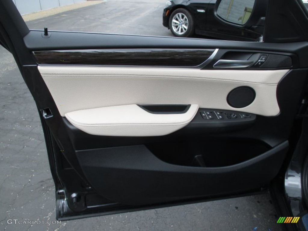 2016 BMW X4 xDrive28i Ivory White Door Panel Photo #104802715