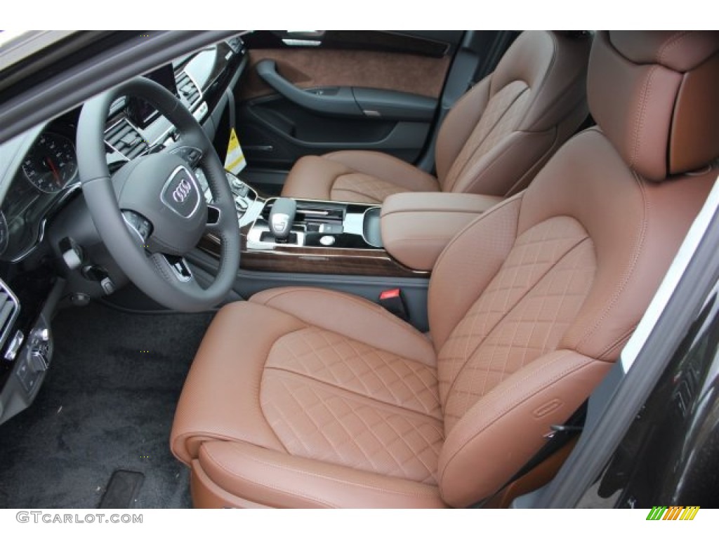 Nougat Brown Interior 2015 Audi A8 L 4.0T quattro Photo #104803300