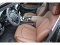 2015 Audi A8 Nougat Brown Interior Front Seat Photo