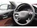 2015 Audi A8 Nougat Brown Interior Steering Wheel Photo