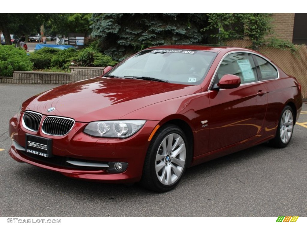 2012 3 Series 328i xDrive Coupe - Vermilion Red Metallic / Oyster/Black photo #6