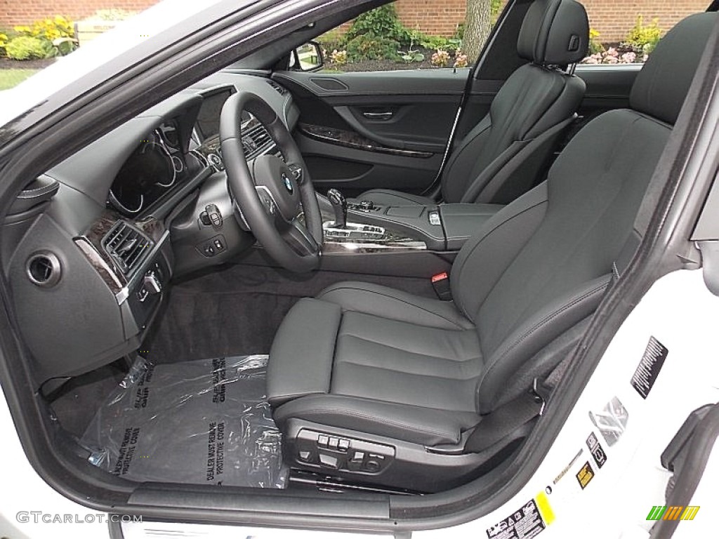 Black Interior 2014 BMW 6 Series 640i xDrive Gran Coupe Photo #104815579